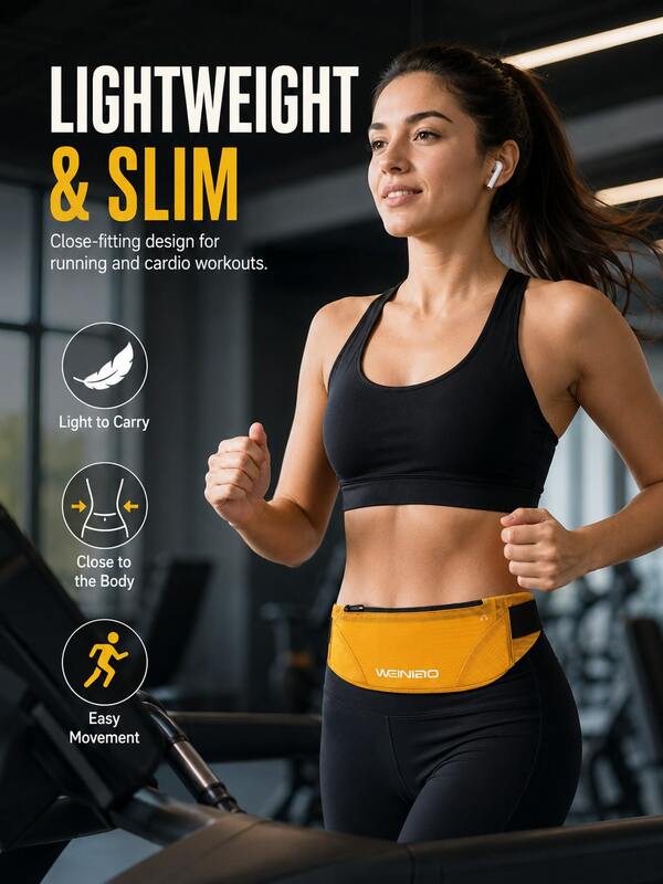 Sports Running Waist Bag, Running Accessories, Zippered Sports Running Waist Bag, Travel Convenient, Portable, Lightweight, Unisex, Suitable For Daily Use, Sports, Running, Travel, Leisure And Other Occasions, Minimalist Fashion