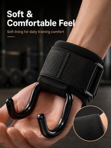 Thickened Pull-Up Assist Hook, Dual Hook Pull-Up Assist, Stable Steel Hook, Thickened Wrist Padding - Softer Touch, Wider Hook - Higher Stability, Longer Hook And Loop Strap - Broader Applicability, Professional Hand Protection Equipment - Multicolor - View 7