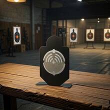 Auto-Reset Flip Metal Shooting Target, Sound-Activated Desktop Training Steel Target, Shooting Toy Combat Practice Accessory - Multicolor - View 7