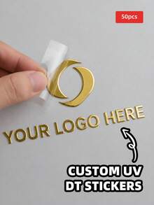 1/10/20/30/50pcs Personalized UV Transfer Stickers Customizable DIY Photo Logo Labels Waterproof Oil-Resistant Custom Vinyl Stickers Business Branding - Multicolor - View 76