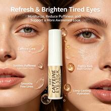 GZE Barra de Cafeína para Ojos 5g/0.18oz, Crema de Cafeína Rotativa para Ojos, Atenúa Ojeras, Reduce Hinchazón, Suaviza Líneas Finas, Revitaliza la Piel Cansada y Opaca Debajo de los Ojos - 5g - Ver 5