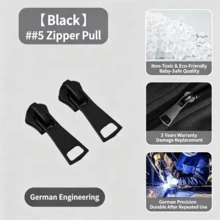 EDCUEBE7 6pcs Zipper Pulls (Size 3, 5, 8) Zinc Alloy Ready-To-Use Universal Sewing Zipper Repair Kit With Buckle And Hook, Durable Metal Zipper Replacement Set For Jackets, Bags And Clothing - Multi-color (6-pack) - View 4