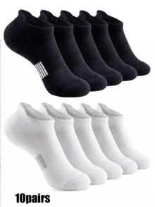 10 Pairs Ankle Socks For Running And Hiking, Compression Support, Breathable Cushioning, Invisible Socks, Unisex (1/3/6/9/10 Pairs) - Multicolor - View 21