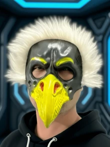 1pc/Set - Halloween Costume Props, Halloween New Face, Pointed Beak Bird Makeup, Dance Party, Male And Female Costumes, Masks - Multicolor - View 5