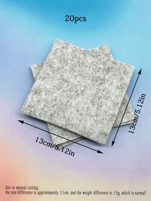[20pcs]13*13cm Grey Square Felt Fabric, Soft Texture, Solid Color Minimalist Non-Woven Fabric, Kindergarten Art, Handmade Accessories Sewing Basic Material, Can Be Used For Holiday Decorations, Campus Crafts, Home Decor, Universal DIY Handmade Material - Grey Felt Fabric - View 8