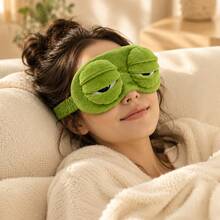 Cute Frog Sleep Eye Mask, Eye Protection, Soft And Comfortable Eye Mask For Napping, Power Outage, Travel Essential - A - View 2