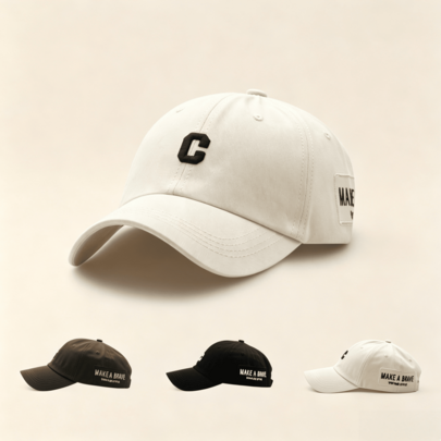 1PCSunisex Universal Letter "C" Embroidered Denim Baseball Cap With Adjustable Design. Fashionable And Versatile, Suitable For Outdoor Sports Outfits.