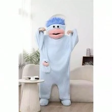 舒適珊瑚絨連帽浴袍，附口袋，保暖柔軟家居服，可機洗，適合 Cosplay 與高端休閒，可愛卡通動物圖案，女款連身長袍，Monster 家居風 - 彩色 - 查看 18