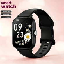 Reloj inteligente unisex con llamadas inalámbricas y alertas de mensajes, podómetro, seguimiento de calorías y distancia, modos deportivos múltiples, control de música, cámara remota, alarma, Body de PC y correa de silicona, batería de 180mAh, carga USB, reloj inteligente multifuncional para teléfonos inteligentes, regalo para vacaciones - Multicolor - Ver 21