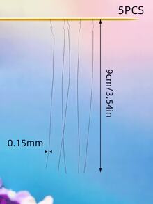 [5pcs/Pack]Threaded Twisted Beading Needles, 0.15-0.7mm 7 Sizes Available, Suitable For Bracelets, Necklaces And Other Beaded Jewelry Making - Threaded Twist Bead Needle - View 9