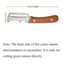 Heavy Duty Stainless Steel Peeler And Slicer With Wooden Handle And Thick Blade, Suitable For Various Fruits, Multi-Function Peeling And Vegetable Slicing Tool For Home Use And Outdoor Picnic, Practical Kitchen Gadget - Multicolor - View 7