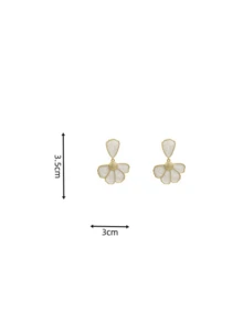 1 Pair Of Fashionable Personalities Exquisite And Sweet Flower Earrings Suitable For Women's Daily Commuting ﻿ ﻿ - Gold - View 5