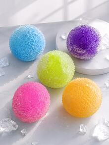 1pc Shapeable Non-Rebounding Snowball Toy, Textured Round Design, Suitable For Children 3 Years And Above, Perfect As Party Favor Filler, Christmas, Halloween, Birthday Holiday Gift, Suitable For Home And Party Activities - Smoothie Maker - View 3