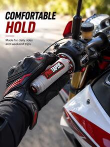 Universal Motorcycle Replacement Handlebar Grips, PRO Anti-Slip Rubber Throttle Handle Sleeves, Shock Absorbing Mod Accessories Fit Daily Locomotive & Off-Road Dirt Bike Riding - A - View 2