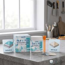 1pc 300g/10.58oz Tile & Bathtub Refinishing Paint With Brush, Water-Based Bathtub Refinishing Coating, Waterproof & Scratch-Resistant Ceramic Repair Agent - Tile and Bathtub Refinish Paint - View 5