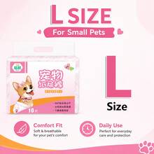 Dog Diapers, Pet Diapers, Absorbent, Breathable, Disposable Dog Menstrual Pants, Specially Designed For Dogs.One Pack Contains12/10Pcs - L - View 2