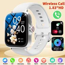 Reloj inteligente, Llamada/Marcación inalámbrica, Múltiples modos deportivos, Recordatorio y rechazo de llamadas, Notificación de SMS, Fondo de pantalla personalizable, Compatible con iPhone/Android - Multicolor - Ver 12