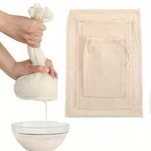 6/4/1pc Reusable Nut Milk Filter Bag, Fine Mesh Food Strainer, Multiple Sizes - Multicolor - View 13