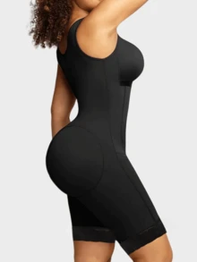 1 Pc Women Plus Size Colombian Body Shaper , Tummy Control Shapewear, Butt Lifter Bodysuit, Slimming Jumpsuit ,Corset Top,For Various Occasions ﻿ - Black - View 4