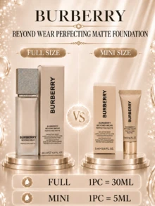 Burberry Bobbery Foundation C20 (Ukuran Penuh 30ml, Sampel 5ml), Pengontrol Minyak Tahan Lama 24 Jam, Perlindungan Matahari, Penutup Noda, Hasil Akhir Matte Alami, Pengontrol Minyak, Cocok untuk Kulit Berminyak dan Kombinasi - Abad ke-20 - View 4