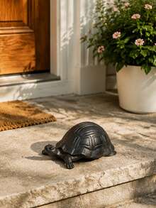 1pc Cast Iron Turtle Hidden Key Box, Weatherproof Rust-Proof Outdoor Spare Key Box, Garden Turtle Invisible Key Storage Box, Compact Secret Storage, Suitable For Yard, Patio, Flower Pot, Pool, Vase, Home, Office Decoration - Multicolor - View 4