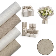 4pcs 4-Color Embossed Solid Color Wrapping Paper, Premium Cool & Warm Tone White Series Wrapping Paper, 44.5*76.2cm (17.5*30in), 120g Thickened Matte Premium Christmas Gift Wrapping Paper, Suitable For DIY Bouquets, Gift Boxes, Birthdays, Weddings, Parties And Holiday Packaging - SY-eFGH - View 4
