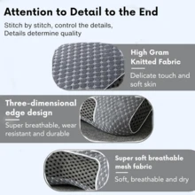 Ergonomic Cervical Contour Pillow, Side/Back/Stomach Sleeping Neck Support Pillow, Breathable Textured Surface Bed Pillow, Deep Sleep Contour Pillow, Multi-Functional Home Bedroom Night Rest Pillow - Grey - View 10