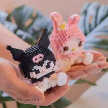 Sanrio Mini Building Blocks Doll Series Display - Approx. 400pcs Cartoon Character Building Blocks, Collectible, Great Birthday Gift, Indoor Decoration, Home Decor, Cute Style Building Blocks, Anime Character Model Gift, Birthday Gift, Carnival Prize, Back To School Gift, Etc. - Multicolor - View 6