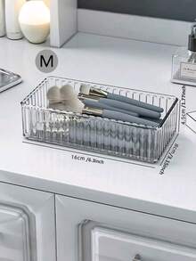 10/7/6/5/1pc Drawer/Desktop Cosmetic Storage Box, PET Material, Suitable For Organizing Office Supplies, Hair Accessories, Cosmetics, Beauty Products, Tableware, Daily Necessities, Jewelry, Home Decor And Bathroom Supplies - Clear - View 14