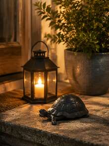 1pc Cast Iron Turtle Hidden Key Box, Weatherproof Rust-Proof Outdoor Spare Key Box, Garden Turtle Invisible Key Storage Box, Compact Secret Storage, Suitable For Yard, Patio, Flower Pot, Pool, Vase, Home, Office Decoration - Multicolor - View 6