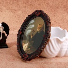 1pc Wooden Photo Frame Fridge Magnet, Exorcist Cat Pattern Fridge Magnet - Suitable For Home, Office, Study Room Fridge Decoration - Fridge Magnet! - one-size - View 6