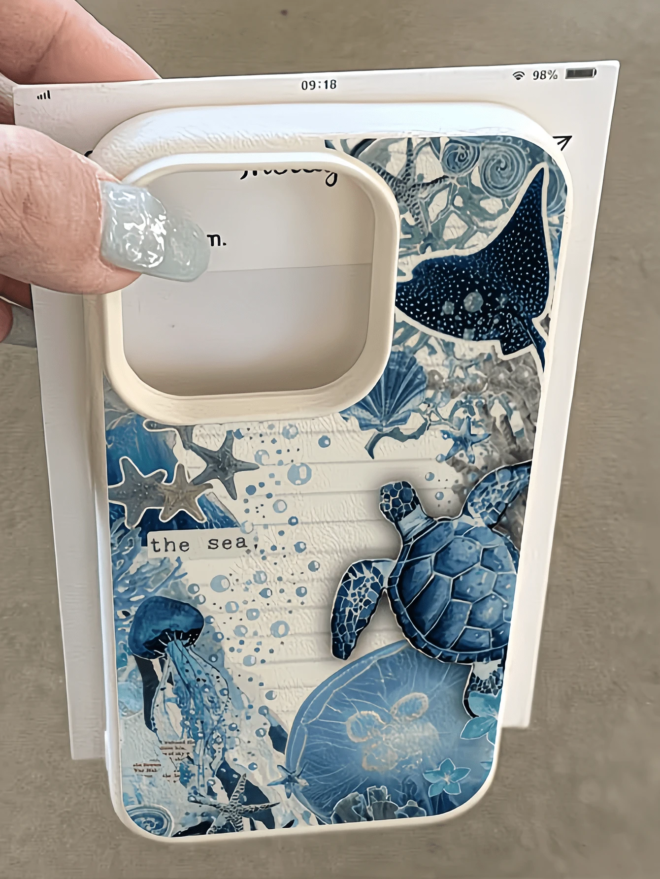1件 白色泡泡海龜水母極簡風全包覆 TPU 防震手機殼,適用於 Apple 17 16 15 14 13 12 11 Pro Max Air 及系列 - 彩色 - 查看 1
