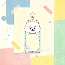 line friends EN K-Pop Cute Cartoon Acrylic Photocard Holder Keychain, Insert Card Photo Frame Bag Pendant, Portable ID Bus Card Protector, Fan Merch, Concert Gathering Decor, Birthday Gift, Holiday Party Favor & Daily Key Accessory - Multicolor - View 4