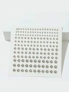 [1 Set Joyería de Piercing Falso Impermeable]180 piezas Joyería de Piercing Falso Impermeable, Incluyendo Anillos de Labio Autoadhesivos, Anillos de Ceja, Anillos de Nariz y Joyería de Ombligo. Set de Pegatinas de Strass Coloridas para la Cara de Regreso a la Escuela con Bolsa de Maquillaje Portátil para Almacenamiento. - Multicolor - Ver 9