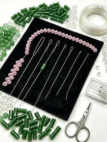 [5pcs/Pack]Threaded Twisted Beading Needles, 0.15-0.7mm 7 Sizes Available, Suitable For Bracelets, Necklaces And Other Beaded Jewelry Making - Threaded Twist Bead Needle - View 1