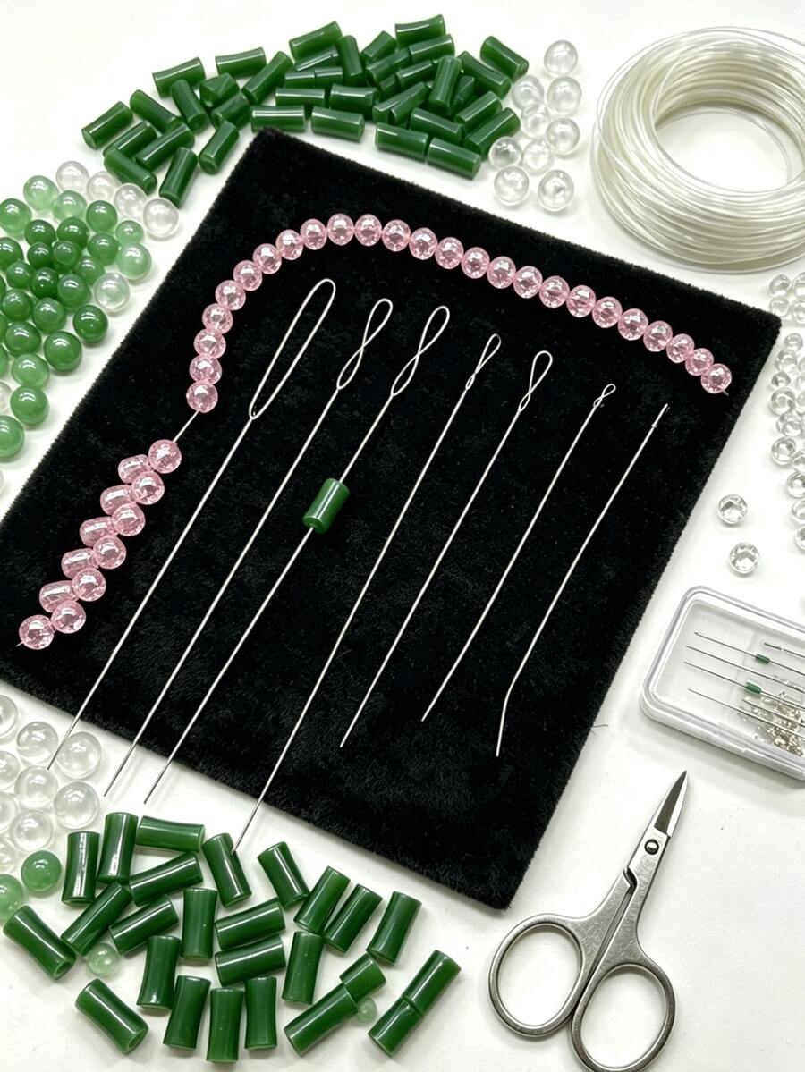 [5pcs/Pack]Threaded Twisted Beading Needles, 0.15-0.7mm 7 Sizes Available, Suitable For Bracelets, Necklaces And Other Beaded Jewelry Making - Threaded Twist Bead Needle - View 1