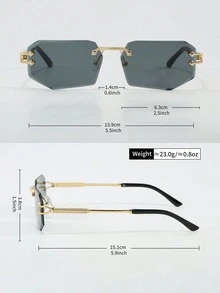 2 Pairs Men's Luxury Metal & Transparent Eyeglasses, Suitable For Daily Use, Study, Reading, TV, Computer …Gamin - Transparent - View 5