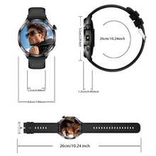 Latest Fashion Tech Design Business Sports Smartwatch With 1.50-Inch Large Screen, LED Spotlight, 250mAh Battery, Full Touchscreen, Round Face, Wireless Calling, Answer/Reject Calls, Call Reminder, Message Notification, Pedometer, Wireless Music, Multiple Sports Modes, Suitable For Men And Women, Birthday Gift For Couples, Elders, Friends, Classmates - View 3