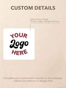 客製化 Logo 貼紙，上傳圖片正方形標籤，個性化商業包裝貼紙，感謝標籤，婚禮派對伴手禮，生日禮物，活動裝飾，產品標籤，小店用品，手工品牌封印，瓶子盒子袋子標籤 - 方塊 - 查看 3