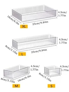 10/7/6/5/1pc Drawer/Desktop Cosmetic Storage Box, PET Material, Suitable For Organizing Office Supplies, Hair Accessories, Cosmetics, Beauty Products, Tableware, Daily Necessities, Jewelry, Home Decor And Bathroom Supplies - Clear - View 11