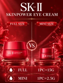 SK-II Facial Treatment Eye Cream, ukuran sampel 2,5g / ukuran penuh 15g, menghaluskan kerutan, mengencangkan kulit, mengurangi garis-garis halus di sekitar mata, cocok untuk semua jenis kulit. - Krim Mata SK2 - View 4