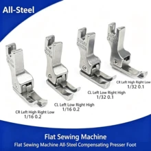 EDCUEBE7 4/8 Pcs/Set Set Kaki Penekan Sempit, 4 Ukuran Kaki Penekan Mesin Datar Cocok Untuk Pembuatan Resleting, Kain Rajut dan Tipis - Aksesori Mesin Jahit Dengan Pemandu Tepi Kiri/Kanan - kaki penekan alas datar - View 3