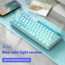 AULA 機械觸感有線鍵盤與滑鼠 RGB 背光 61 鍵迷你遊戲鍵盤,相容於桌上型電腦、筆記型電腦、Mac - 查看 16