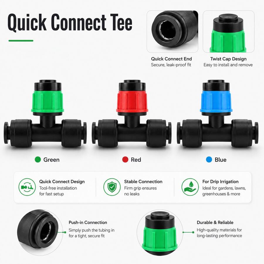 Push In Drip Irrigation 360 Degree Eddy Current Drip Irrigation Nozzle Irrigator, Adjustable 360 Degrees, Made Of High-Quality Plastic Material, Suitable For Garden Irrigation Systems