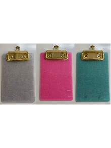 Sparkling Sequin Acrylic Clipboard, Durable PMMA Material, 6 Vibrant Colors, With Metal Frame And Glittering Sequins, Compact And Portable Design, Suitable For Classroom, Office, School, Notebook And Diary, Teacher Gift, Back To School - Multicolor - View 8