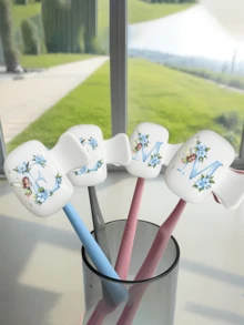 Little Elf Blue Letter Toothbrush Holder - Toothbrush Cover, Cute Design Travel And Home Storage Box With Transparent Lid, Protects Toothbrush Head, Compact Portable Design Convenient To Carry, Protects Toothbrush Head, Features Dual Drainage And Ventilation, Suitable For Home, Dorm And Travel Use | Cute Toothbrush Head Storage Box, Suitable For Bathroom Storage, Suitable For Home And Dorm Use, Back To School, Outings, Back To School, Teacher Gift - Multicolor - View 10