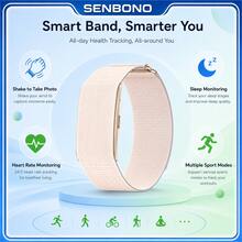 SENBONO New Fashion Smart Bracelet, With Heart Rate Monitoring, Blood Oxygen Monitoring, Sleep Monitoring, Multiple Sports Modes, Step Counting Function, Lightweight And Fashionable, Unisex, Compatible With Phones, Perfect Gift For Women And Men - View 7
