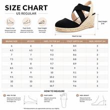 Women's Closed Toe Espadrille Wedge Sandals, Crisscross Elastic Ankle Strap Platform Sandals Comfortable Summer Shoes - 米色 - 查看 8