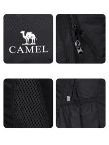 CAMEL CROWN Leisure Sports Backpack Outdoor Cycling Hiking Mountaineering Bag Lightweight Travel Backpack - Black - View 4