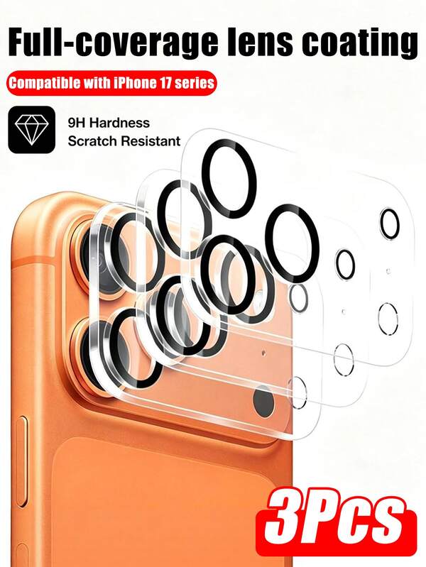 Camera Lens Protector For IPhone 17/Air/17 Pro/17 Pro Max/16 Pro Max/15 Pro Max/14 Pro Max/13/12,9H Tempered Glass,Ultra HD, Scratch Resistance Easy To Install,Case Friendly 3 Packs